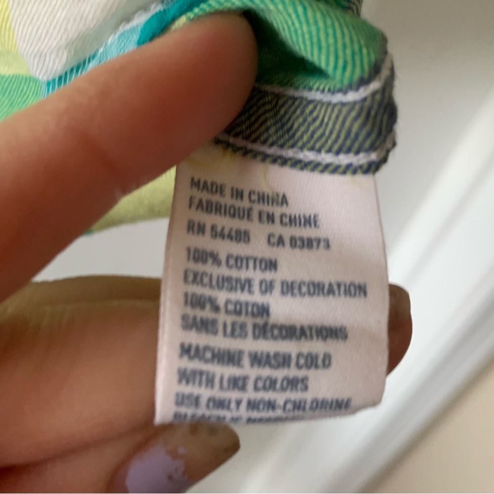 American Eagle Bright Plaid Button Doen - image 5